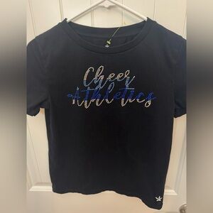 Black Cheer Athletics T-Shirt with Rhinestone Design youth large - D
